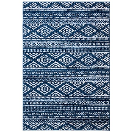 Safavieh 2 x 5 ft. Tulum Power Loomed Rectangle Area Rug Navy & Ivory TUL272N-25